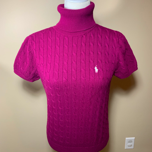Ralph Lauren Sweaters - Ralph Lauren Sport Turtleneck XL Puprle Cable Knit